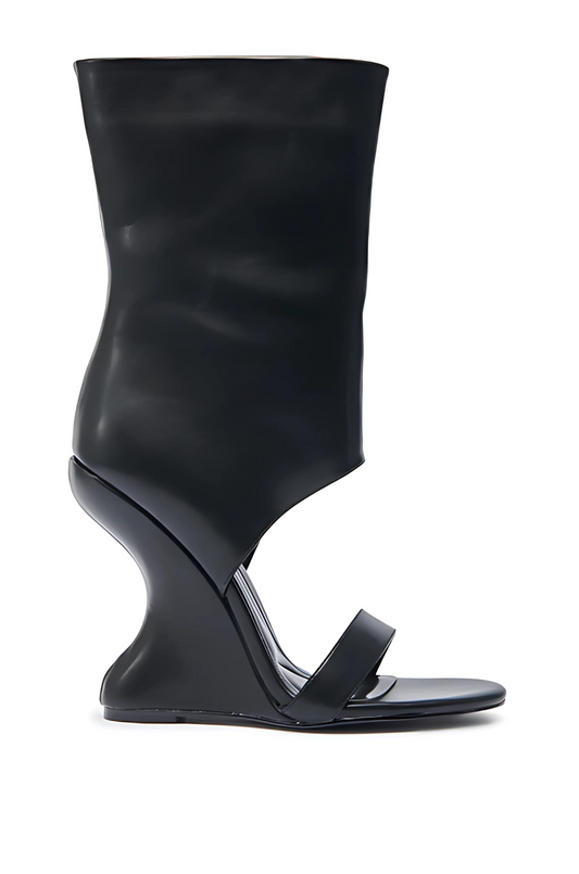 Wedge Open Toe Booties