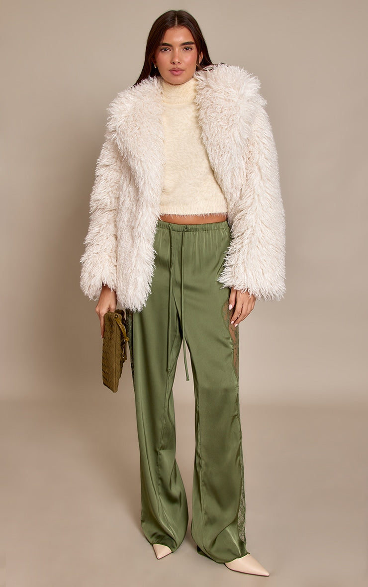 Satin Lace Pants