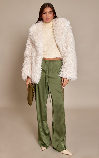 Satin Lace Pants