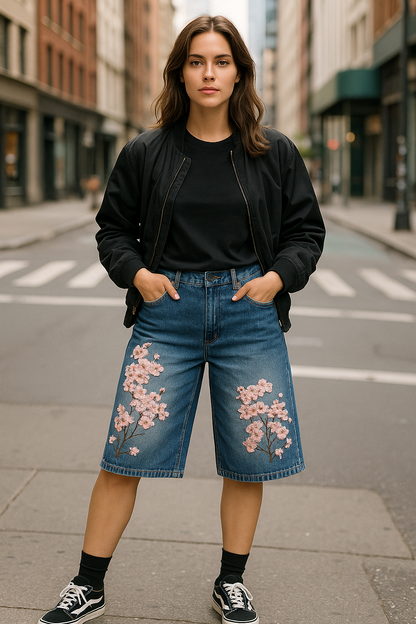 Unisex Sakura Jorts
