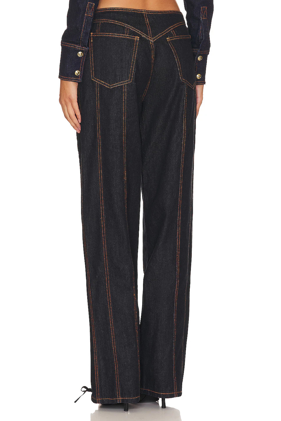 Lace Up Jeans