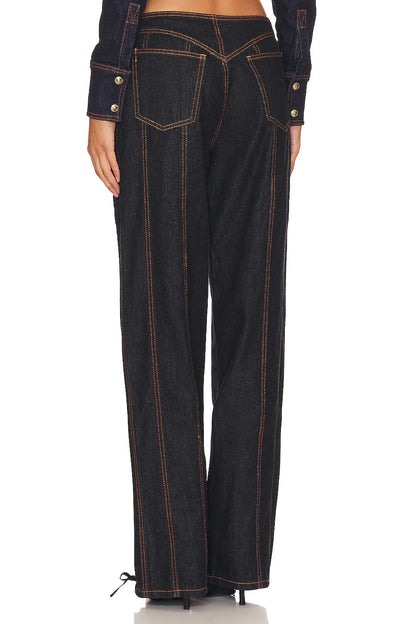 Lace Up Jeans
