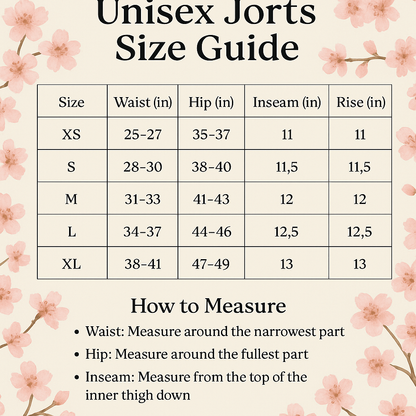 Unisex Sakura Jorts