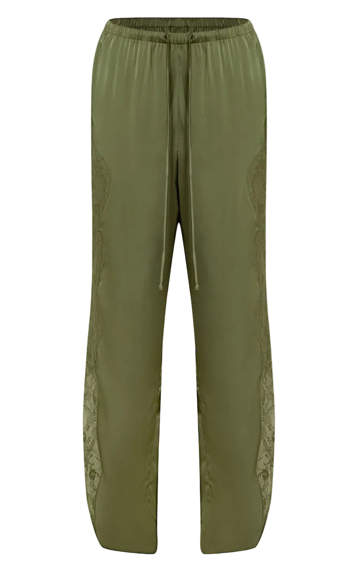 Satin Lace Pants