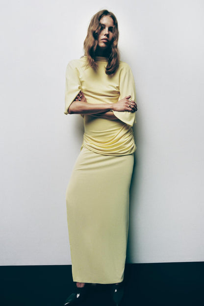 Backless Cape Dress