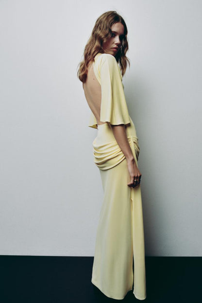 Backless Cape Dress