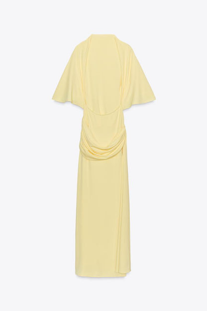 Backless Cape Dress